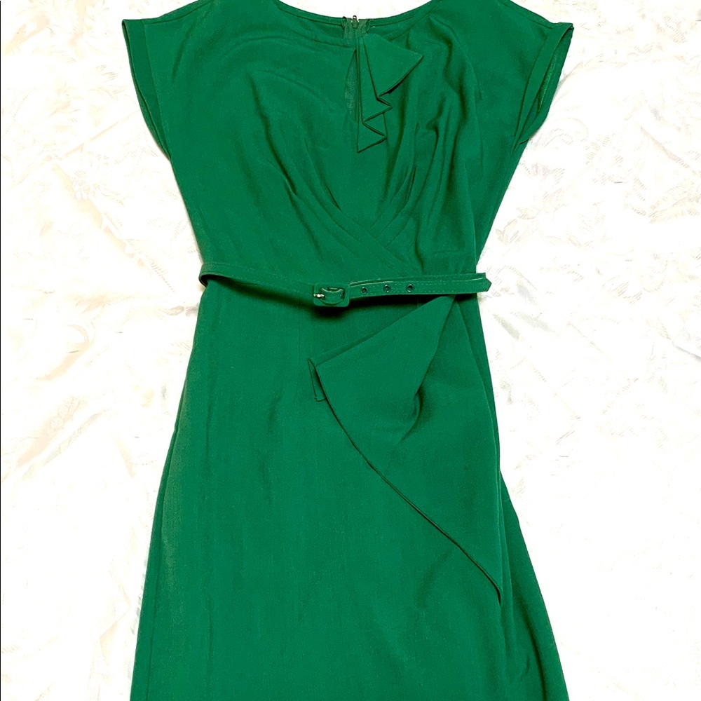 Stop Staring Forest Green Timeless Fitted Dress